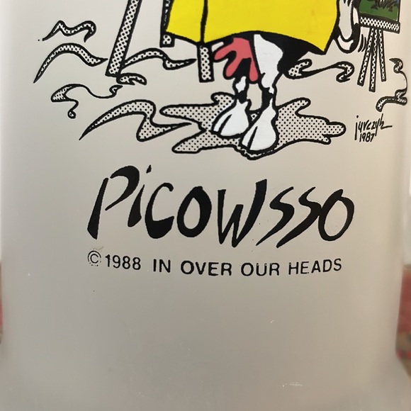 Giftcraft 1988 Frosted Glass Picowsso Mug - Picture 3 of 8